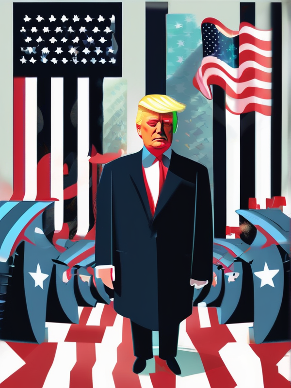 A professional editorial illustration representing the following news topic: 🇺🇸