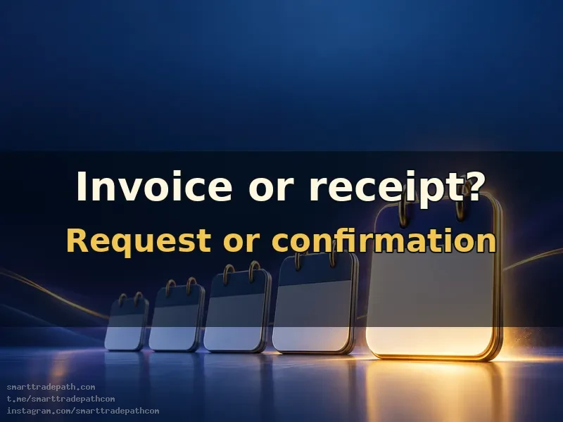 An invoice differs from a payment receipt